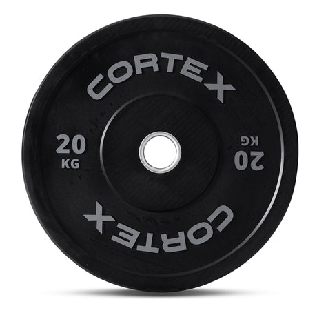 CORTEX 20kg Black Series V2 50mm Rubber Olympic Bumper Plate (Pair)