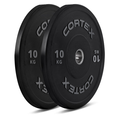 CORTEX 150kg Black Series V2 Rubber Olympic Bumper Plate Set 50mm