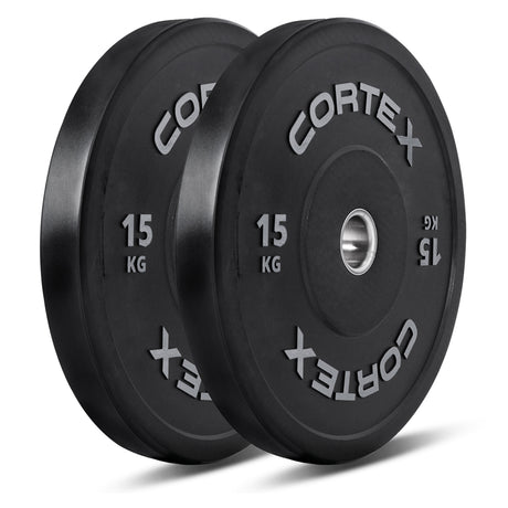 CORTEX 260kg Black Series V2 Rubber Olympic Bumper Plate Set 50mm with ZEUS100 Barbell