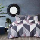 Dylan 100% cotton reversible quilt cover set-king size