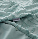 Tufted ultra soft microfiber quilt cover set-king sage green