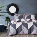 Dylan 100% cotton reversible quilt cover set-super king size