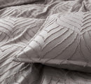 Tufted ultra soft microfiber quilt cover set-super king beige