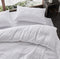 Tufted ultra soft microfiber quilt cover set-super king white