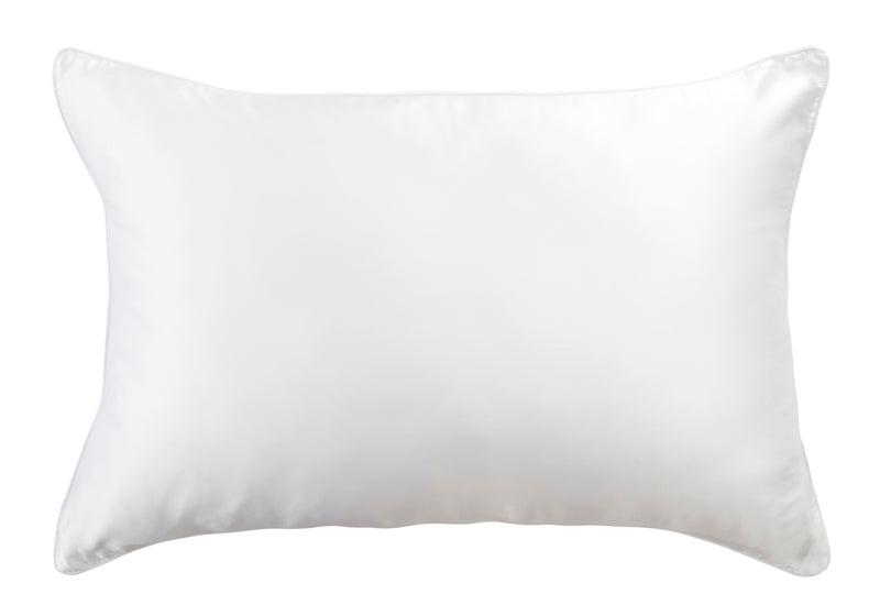 WHITE SILK LINEN PILLOWCASE - 51X76CM