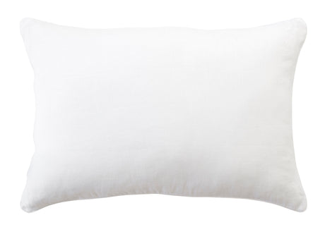 WHITE SILK LINEN PILLOWCASE - 51X76CM