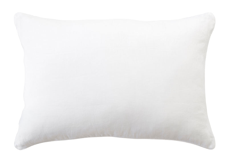 WHITE SILK LINEN PILLOWCASE - 51X76CM