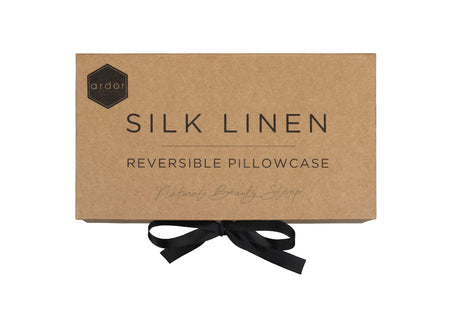 WHITE SILK LINEN PILLOWCASE - 51X76CM