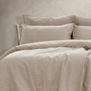 Embre Linen Look Washed Cotton QUILT COVER SET - QUEEN