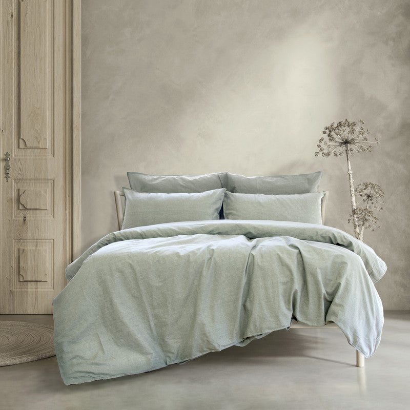 Embre Linen Look Washed Cotton QUILT COVER SET - KING