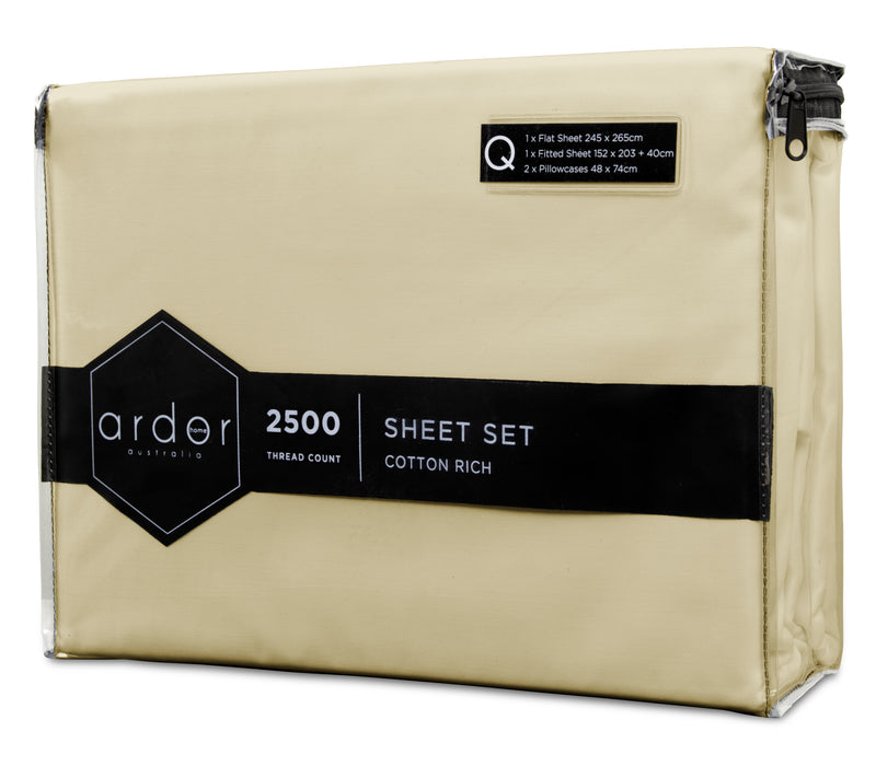 2500TC Cotton Rich SHEET SETS - QUEEN