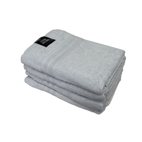 550GSM Set of 4 100% Cotton Terry Bath Towels 70 x 140 cm Silver