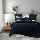 Bianca Lebron Indigo Jacquard Polyester Quilt Cover Set Double