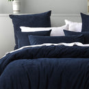 Bianca Lebron Indigo Jacquard Polyester Quilt Cover Set Super King