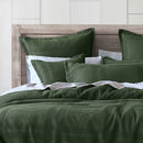 Bianca Sussex Forest Green Cotton Waffle Quilt Cover Set King