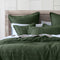 Bianca Sussex Forest Green Cotton Waffle Quilt Cover Set Queen