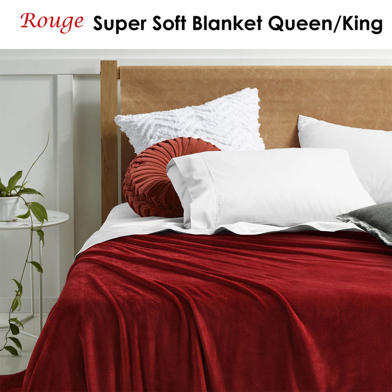 Accessorize Rouge Super Soft Blanket Queen/King