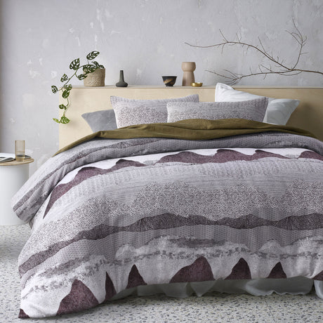 Accessorize Bulla Burgundy Quilt Cover Set Double