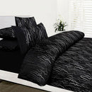 Accessorize Naples Black Jacquard Quilt Cover Set Double