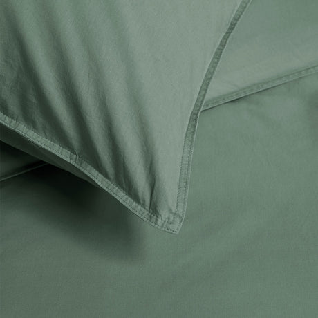 Bedding House Organic Cotton Basic Green Quilt Cover Set Super King