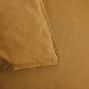 Bedding House Organic Cotton Basic Ochre Quilt Cover Set King