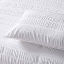 Accessorize Seersucker White Cotton Quilt Cover Set King