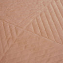 J.Elliot Home Merida Clay Pink Velvet Quilted Coverlet Set Queen/King