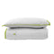 260TC 100% Cotton Quilt Cover Set Single White Green