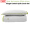 260TC 100% Cotton Quilt Cover Set Single White Green