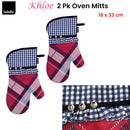 Ladelle Khloe Multi Set of 2 Oven Mitts 18 x 33 cm