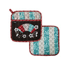 Ladelle Yumi Set of 2 Pot Holders 21 x 21 cm