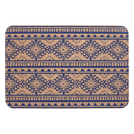 Ladelle Set of 4 Oasis Tribal Navy Cork Placemats