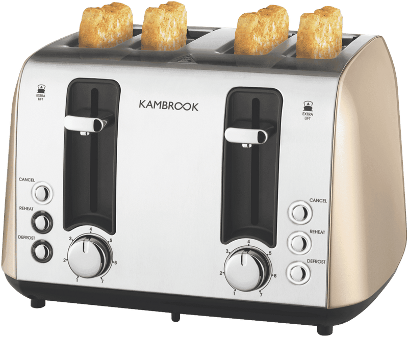 Kambrook Deluxe Collection 4 Slice Toaster Champagne KTA480CMP2JAN1