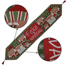 Christmas Table Runner thickened knitted Dining Tablecloth Xmas Party Decor(Santa Claus)