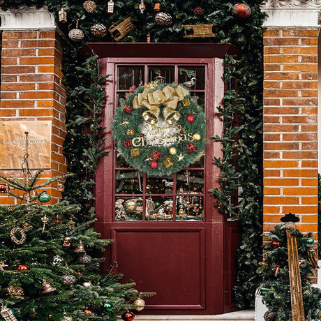 Christmas Wreath Door Garland Decoration Front Door Hanging Flowers Tree Decor(J1-4)