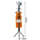 Freestanding Coat Rack with 12 Hooks 3-Tier Metal Hat Hanger Coat Tree(Black)