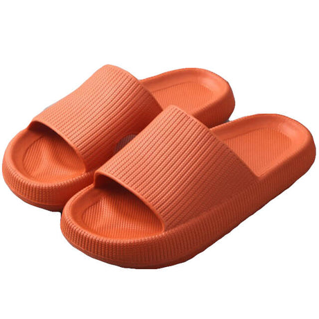 Pillow Slides Sandals Non-Slip Ultra Soft Slippers Cloud Shower EVA Home Shoes, Orange, 36/37