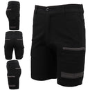 Mens Cargo Cotton Drill Work Shorts UPF 50+ 13 Pockets Tradies Workwear Trousers, Navy, 38