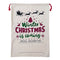 50x70cm Canvas Hessian Christmas Santa Sack Xmas Stocking Reindeer Kids Gift Bag, Cream - Winter Is Coming