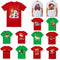 100% Cotton Christmas T-shirt Adult Unisex Tee Tops Funny Santa Party Custume, Reindeer Head (White), M