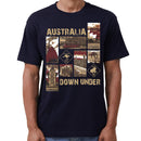 100% Cotton Australia Down Under Souvenir T-Shirt Unisex Adult Iconic Tee Top, Navy, 3XL