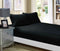 1000TC Ultra Soft Fitted Sheet & 2 Pillowcases Set - Double Size Bed - Black