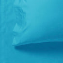 1000TC Ultra Soft Fitted Sheet & 2 Pillowcases Set - Double Size Bed - Light Blue