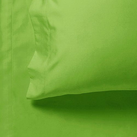 1000TC Ultra Soft Queen Size Bed Green Flat & Fitted Sheet Set