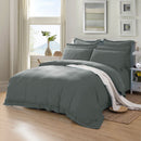 1000TC Tailored Double Size Quilt/Doona/Duvet Cover Set - Charcoal