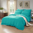 1000TC Tailored Double Size Teal Duvet Doona Quilt Cover Set