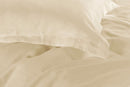 1000TC Tailored Double Size Yellow Cream Duvet Doona Quilt Cover Set