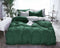 1000TC Reversible Queen Size Green and Grey Duvet Doona Quilt Cover Set