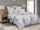 White Marble Queen Size Duvet Doona Quilt Cover Set