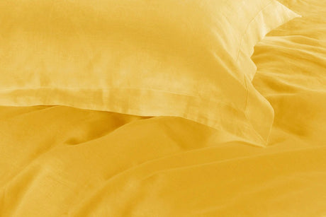 Tailored 1000TC Ultra Soft Queen Size Yellow Duvet Doona Quilt Cover Set